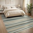thumbnail image 3 of ODIKA 8'x10' Ultra-Soft Area Rug, Boho Abstract Banded Stripe Minimalist Bands Contemporary Striped Flowing None Washable, Bare feet friendly, Silk-Touch for Bedroom, Under Sectional, 3 of 7