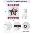 thumbnail image 2 of 4th of July RV Awning Sun Shade Screen 9'X7' American Flag Fireworks Mesh Sunscreen Patriotic Star Stripes Awning Shade Screen with Zipper UV Blocker Completed Kits for RV Motorhome Camper, 2 of 7