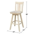 thumbnail image 5 of International Concepts San Remo Bar Stool, 30", Ready to Finish, 5 of 13
