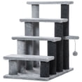 thumbnail image 1 of PawHut 4 Steps Cat Stairs, Small Cat Tree with Toy, 23.5" x 16" x 25", 1 of 10
