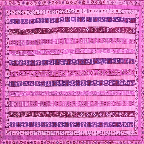 Ahgly Company Indoor Square Southwestern Pink Country Area Rugs, 6' Square