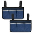 thumbnail image 1 of Uxcell Beach Chair Armrest Bag [2-Pack] - Waterproof Polyester Adjustable Straps Reflective Strip Beach [Dark Blue], 1 of 2