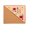 Uxcell Embroidered Corner Bookmark Cute Flower Stitched Handmade Book Page Mark for Book Lover Teacher Pink Letter B