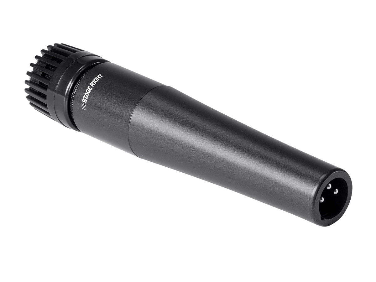Monoprice Performance Dynamic Instrument Microphone with Clip and Bag, Unidirectional Cardioid Pickup Pattern, For Guitars Amps, Drums, or Horns