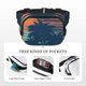thumbnail image 5 of Fotbe Palm Trees Cangurera Cuadrada con Estampado de Doble Capa, Bolsa de Cintura Ajustable Mini para Hombres y Mujeres, 5 of 9