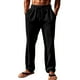 thumbnail image 2 of Pantalones largos para hombre, de color liso, con cordón, informales, de moda, largos, para hombre, 2 of 9