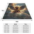 thumbnail image 3 of Fuzoiu Cloud Rainbow Winged Dog Print Ultra-Soft Micro Fleece Blanket,All Seasons Flannel Throw, Lightweight Blanket for Bed, Sofa, Couch, Movie Night, Camping, and Travel-40"x30", 3 of 7