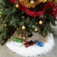 thumbnail image 3 of Decoración de falda de felpa de árbol de Navidad para fiesta de Navidad Falda de árbol de Navidad de piel sintética Vhermosa 0915-CPB-SSW62-1, 3 of 5