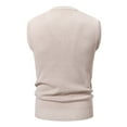 thumbnail image 4 of Men's Argyle Sweater Vest - V Neck Sleeveless Casual Slim Fit Pullover Knitwear Waistcoat, 4 of 7