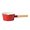 Red, variant on Enamel Milk Pot, Butter Warmer Non-stick Saucepan, 6 Inch 37 Oz Cookware with Wooden Handle (Red)