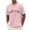 Pink, variant on Telankuip New York Letter Printed Short Sleeve T Shirts Mens Shoulder Insert Design Summer Short Sleeve Tee Tops Simple and Stylish Workout Leisure Beach Vacation Outfit White XS