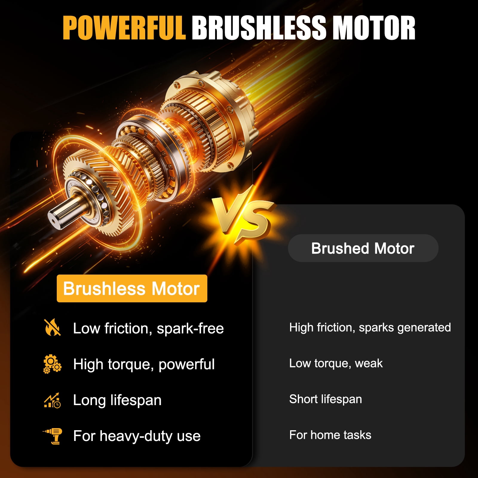 UNTIMATY Brushless Cordless Drill Driver Set, 21V Power Drill Set with Battery and Charger, 3/8" Keyless Chuck, 25+1 Position Electric Drill, 2-Speed Transmission For Screwdriving And Drilling