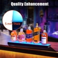 thumbnail image 4 of LED Lighted Liquor Bottle Display Shelf – 1-Tier 24 Inch Acrylic Bar Shelf, Multicolor Lighting, Wall-Mounted, Remote & App Control, Wireless connection – Rectangle, 1st Floor, 24 Inches, 4 of 9