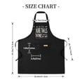 thumbnail image 5 of Kitchen 2 Pack Adjustable Bib Apron Set - Stylish Black Apron with Front Pocket Unique " Cakes & Thins " Pattern Perfect for Cooking Baking and for Men and Women, 5 of 6
