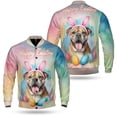 thumbnail image 3 of Happy Easter Bulldog with Bunny Ear Headband and Flowers All Over Print 3D Baseball Jacket Dog Lover Gifts Idea Bomber Jacket Softball - 13001, 3 of 6