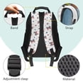 thumbnail image 5 of Bulopur Girls Kids Backpack, White Star Print USA Flag Large Patriotic Bow Lightweight Waterproof 4th of July School Bag for Kids 6-12, 5 of 8