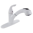 thumbnail image 1 of Phoenix Faucet PF231241 Used For Kitchen; Single Piece 8 Inch Deck Mount; 10 Inch Pull Out Spout; Single Lever Handle; White/Plastic Polymer Infused With Powdered Metal Underbody, 1 of 6