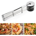 thumbnail image 2 of Coupe-pâtisserie à 5 Roues, Trancheuse à Pizza en Acier Inoxydable, Trancheuse à Pizza Extensible, Séparateur de Pâte à Biscuits, 2 of 5
