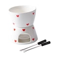 thumbnail image 2 of Juego de fondue, fundidor de chocolate, utensilios de cocina no eléctricos, calentador de mantequilla, crisol Blanco, 2 of 9