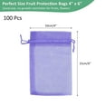 thumbnail image 3 of Bolsas de Protección de Frutas Uxcell 100 Pack - Bolsas de Malla para Frutas de 4x6 Pulgadas con Cierre de Cordón Aplicables a Plantas (Púrpura Claro), 3 of 7