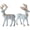 silver, variant on Jiibva 2pcs Reindeer Figurine Statue Glittering Deer Sculpture Christmas Deer Decor Desktop Ornament Elk Office Decoration Indoor Home Table Craft