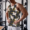 thumbnail image 5 of Salouo Lilies Flowers for Men's Tank Tops,Sleeveless Muscle Shirts for Men Quick Dry Workout Tank Top Gym Muscle Tee Fitness Bodybuilding Sleeveless T Shirt-4X-Large, 5 of 7