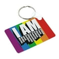 thumbnail image 2 of ThisWear Lesbian Pride Keychain I Am Lesbian Proud Educated Brilliant Loved Visible Worthy Aluminum Rectangle Keychain, 2 of 3
