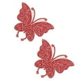 thumbnail image 4 of Pegatina de mariposa de cristal, adhesivo brillante, diamantes de imitación calientes para decoración, ropa, automóvil, computadora, rojo, 4 of 12
