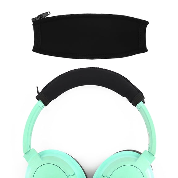 Geekria Flex Fabric Headband Cover Compatible with Sound True, QC3, AE 2w/2i/2, AKG K450, K420 Headphones, Easy DIY Installation (Black)