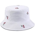 thumbnail image 3 of XYIYI Lindo sombrero de cubo para playa, sombreros de pescador para mujer, reversible de doble cara, 3 of 5