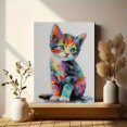 thumbnail image 6 of Cute Kitten Canvas Print Wall Art for Living Room Bedroom Office Nursery Hallway Home Decor, 6 of 8