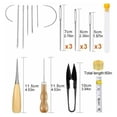 thumbnail image 4 of Generic Kit de herramientas básicas para costura en cuero con agujas, tijeras, punzones y más, ideal para proyectos de marroquinería., 4 of 7