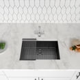 thumbnail image 3 of Logmey 30"x18"Kitchen Sink Single Bowl Black Stainless Steel with Drainer Undermount, 3 of 10