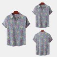 thumbnail image 2 of Camisa de playa de manga corta hawaiana para hombre, camisas informales con botones de verano estampadas Pompotops oipoqjl25043, 2 of 9