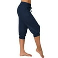 thumbnail image 2 of Dellytop Womens Capri Loose Drawstring Pajama Pants With Pockets, 2 of 4