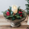 thumbnail image 6 of EWASWON Christmas Christmas Candle Ring, Pinecone Aromatherapy Candle Holder Wreath, Tabletop Centerpiece for Holiday Dining Home Decor, 28cm Diameter, 6 of 6