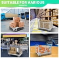 thumbnail image 6 of 4-in-1 Foldable Wire Mesh Cage Cart, 2200 lbs Heavy Duty Steel Flatbed Dolly with 360° Swivel Casters, 40.1" L x 23.2" W x 37.7" H, for Moving & Logistics, 6 of 7