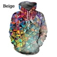 thumbnail image 4 of Sudadera con capucha con estampado geométrico en 3D para hombres y mujeres, sudaderas con capucha divertidas, hipnóticas, coloridas, informales, geniales, para parejas, 4 of 4