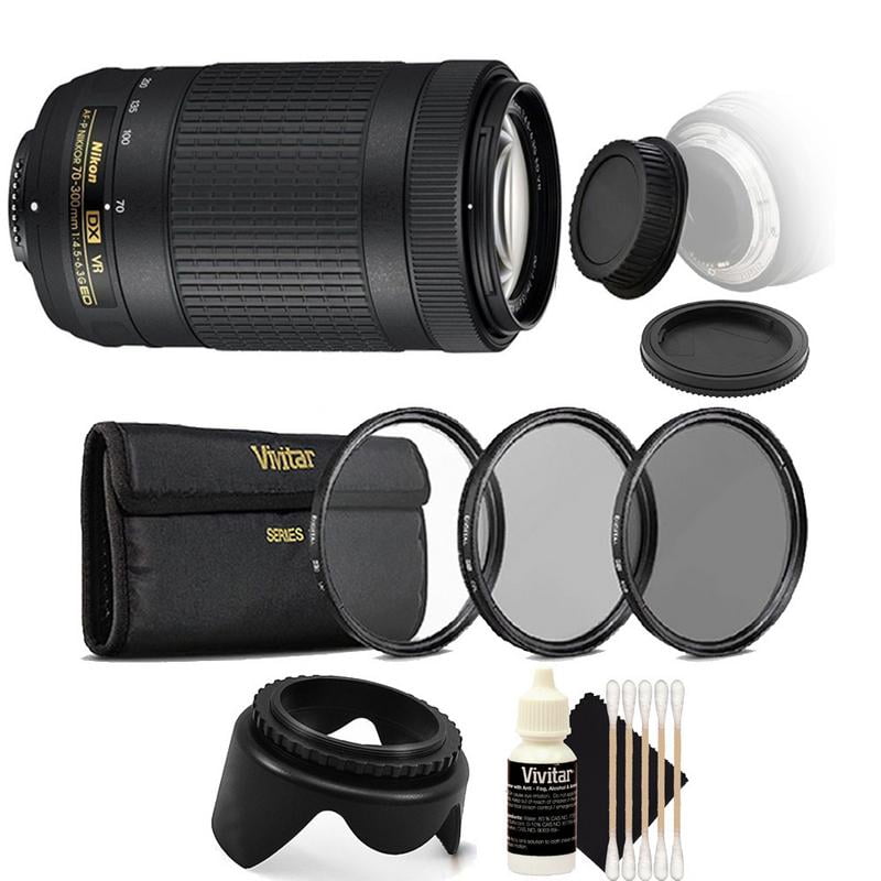 Nikon Af P Dx Nikkor 70 300mm F 4 5 6 3g Ed Vr Lens With Accessory Kit Walmart Com Walmart Com