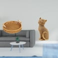 thumbnail image 2 of Cestas de almacenamiento,Cestas de almacenamiento de cocina tejidas con asas hechas a mano,Cestas de pan redondas Bandejas para servir Rectángulo,Figura de escritorio,Estatua de gato,linda, 2 of 8