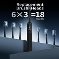 thumbnail image 7 of OasiSmile Sonic Electric Toothbrush for Adults with Smart Display, 6 Soft Rubber Wrap Brush Heads, 90-Day Battery Life, 2-Min Timer 4 Modes Travel Rechargeable Tooth Brush, Black, 7 of 7