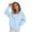 26#Sky Blue, variant on Girls Zip Up Hoodie Fashion Oversized Casual Cute Comfy Long Sleeve Sweatshirt Jacket with Pockets 4-14 Years