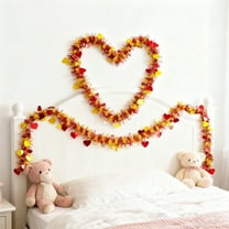 LSLJS Tinsel Garland & Valentine's Day - Valentines Day Decorations 6.6Ft Heart for Anniversary Wedding Home Party Decoration
