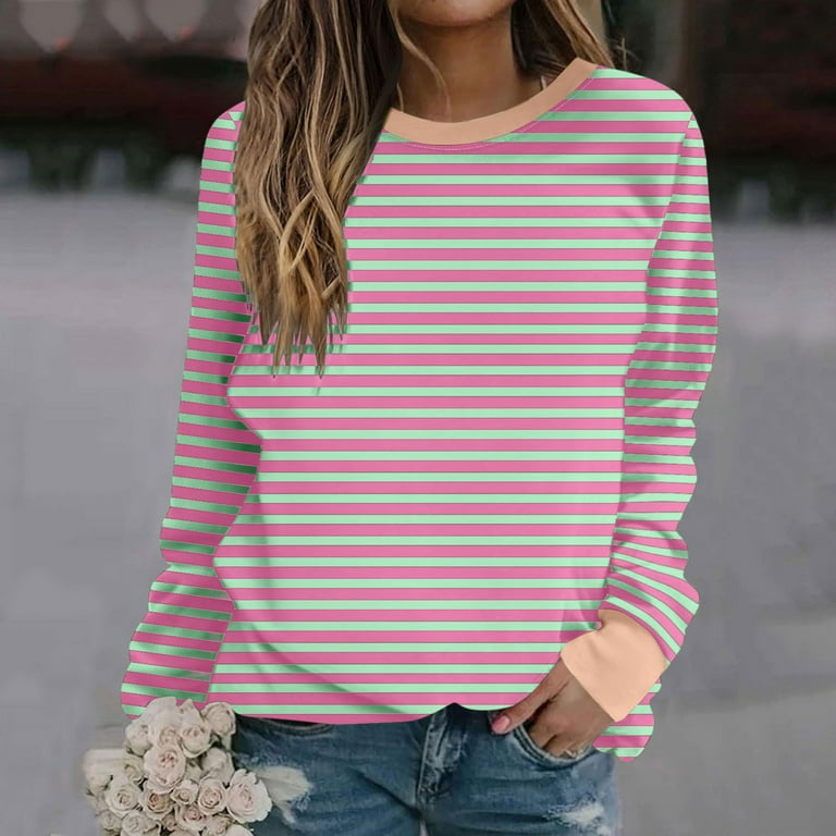 Buy TERIVEEK Women Oversized Striped Color Block Long Sleeve