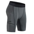 thumbnail image 2 of Swuxness Men's Yoga Half Short Pants Elastic Tight Running Sweat Absorbent Fitness Leggings, 2 of 4
