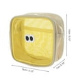thumbnail image 2 of Unique Bargains 1 Pc Square Bean Eye Makeup Bag for Travel Vacation Yellow Nylon Mesh, 2 of 5