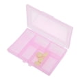 thumbnail image 6 of Unique Bargains 1 Pc Pill Case 6 Grid Flap Pill Box Clear Pink, 6 of 6