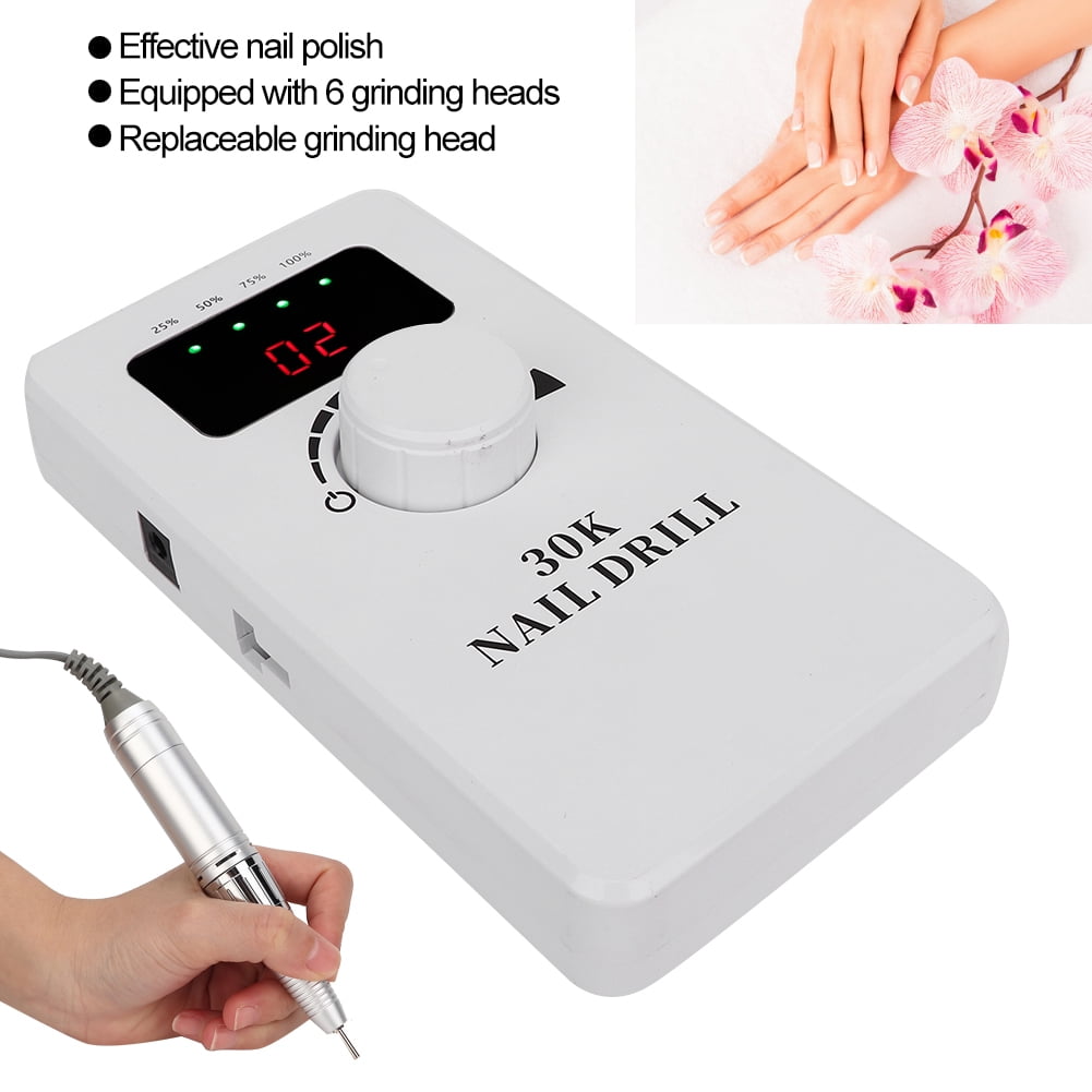 Riousery Professional 30000RPM Portable Electric Nail Drill Machine Set for Manicure Pedicure Polishing Buffing Grinding, Low Heat Low Noise Variable Speed, AU Plug (10.63 inches / 27 cm)