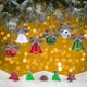 thumbnail image 4 of 6 Piezas Adornos de Campanas de Navidad Cascabeles de Navidad Campanas Artesanales Recortes de Estrellas Campanas de Aniversario de Navidad con Bayas de Acebo para decoración de árbol de Navidad, 4 of 5