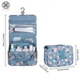 thumbnail image 3 of Luxtrada Portable Hanging Toiletry Bag Travel Makeup Pouch Waterproof Travel Kit Organizer Bathroom Storage Toiletry Bag with Hanging Hook Hanging Organizer Bag for Women Girls (Blue), 3 of 8